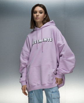 Vetements Фіолетове худі з принтом логотипа UE64HD190P