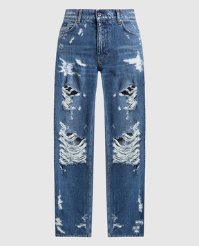 Dolce&Gabbana Сині джинси з проріхами FTCGGDG8ET8