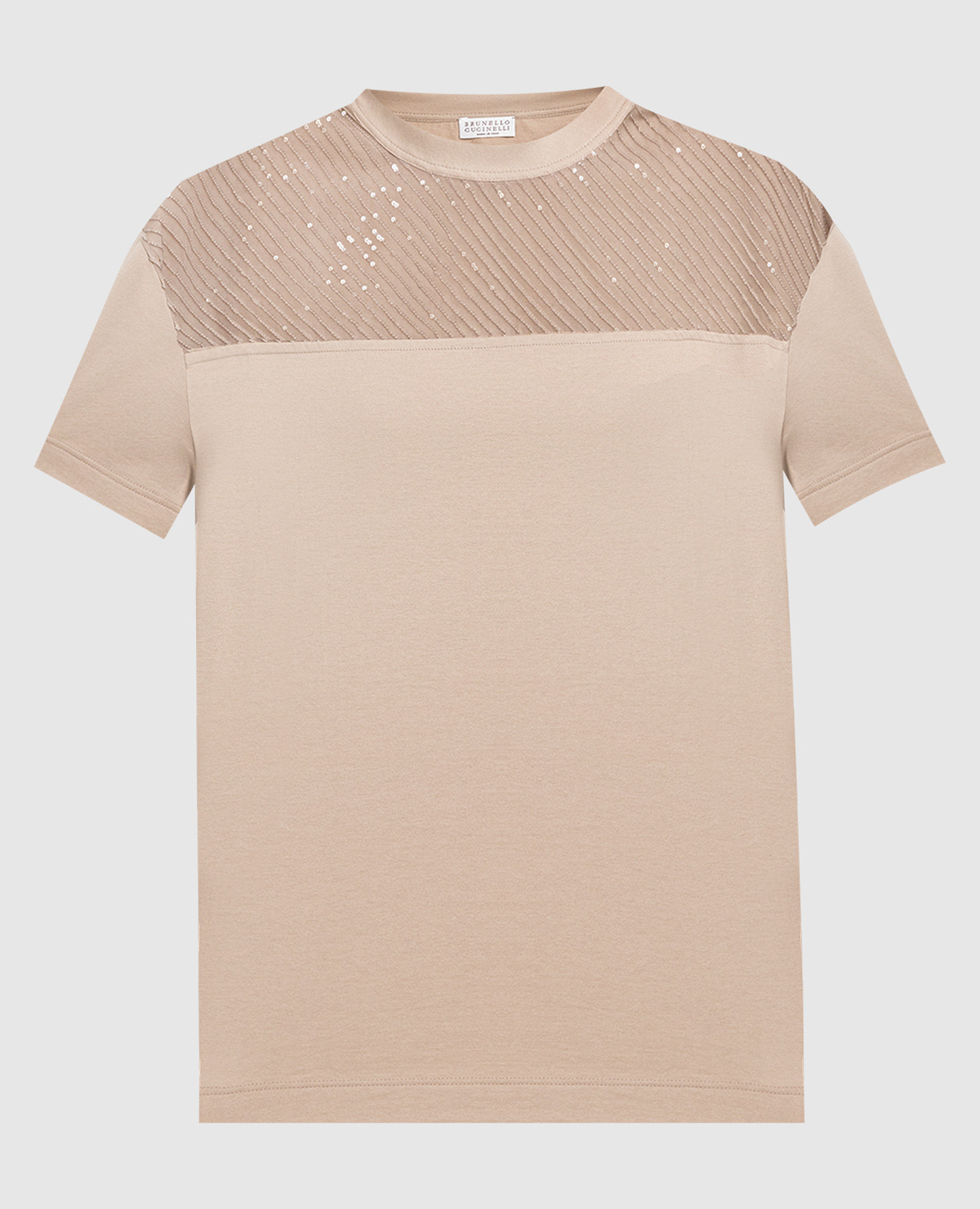 Brown t-shirt with sequins