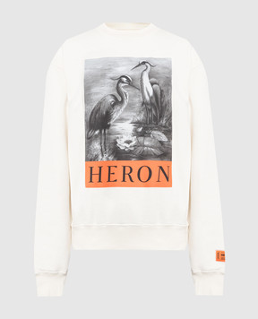 Heron Preston White sweatshirt with branded print HWBA014C99JER003