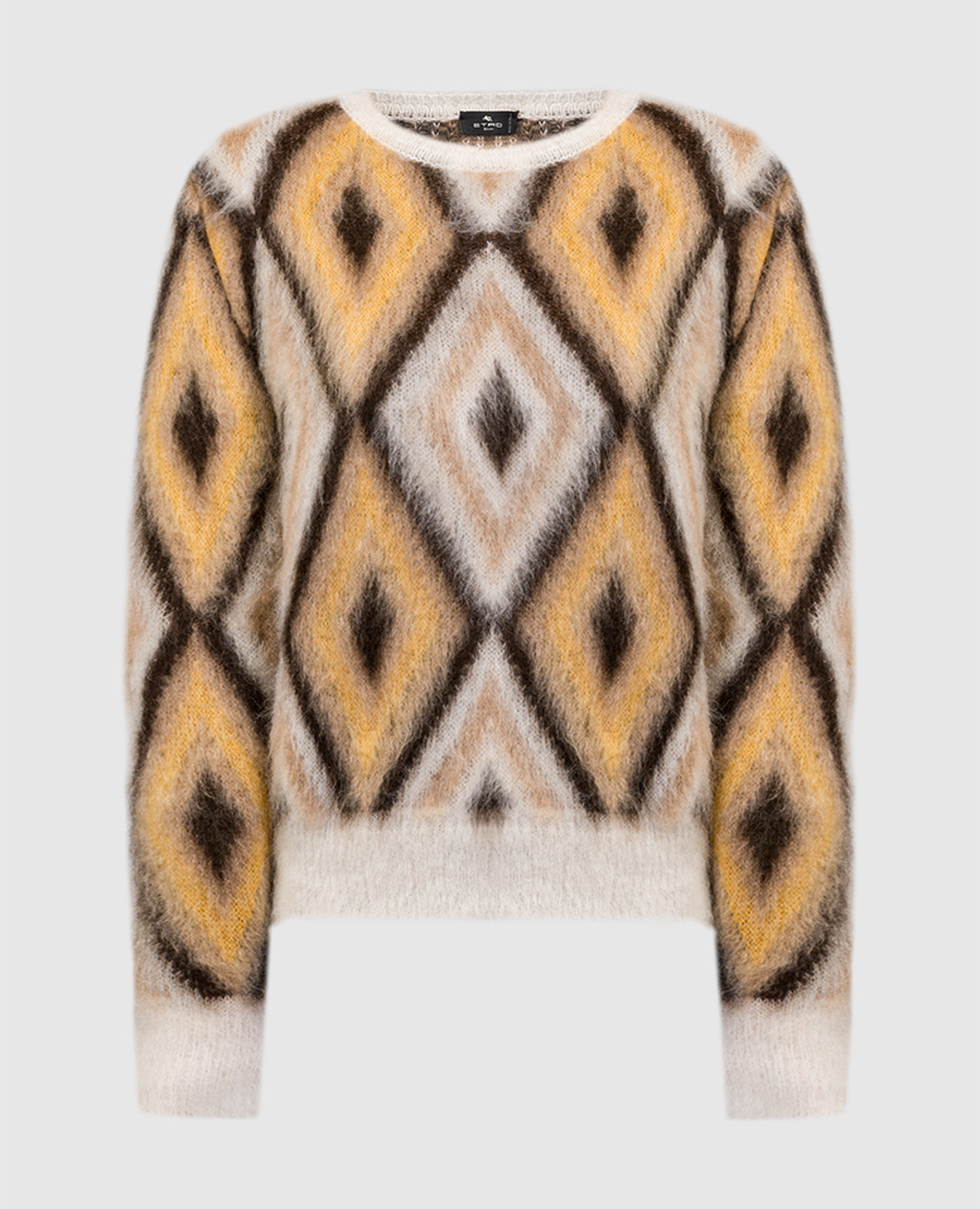 Beige sweater in a geometric pattern