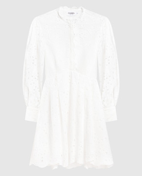 Charo Ruiz Белое платье мини Franca с вышивкой бродери 233619