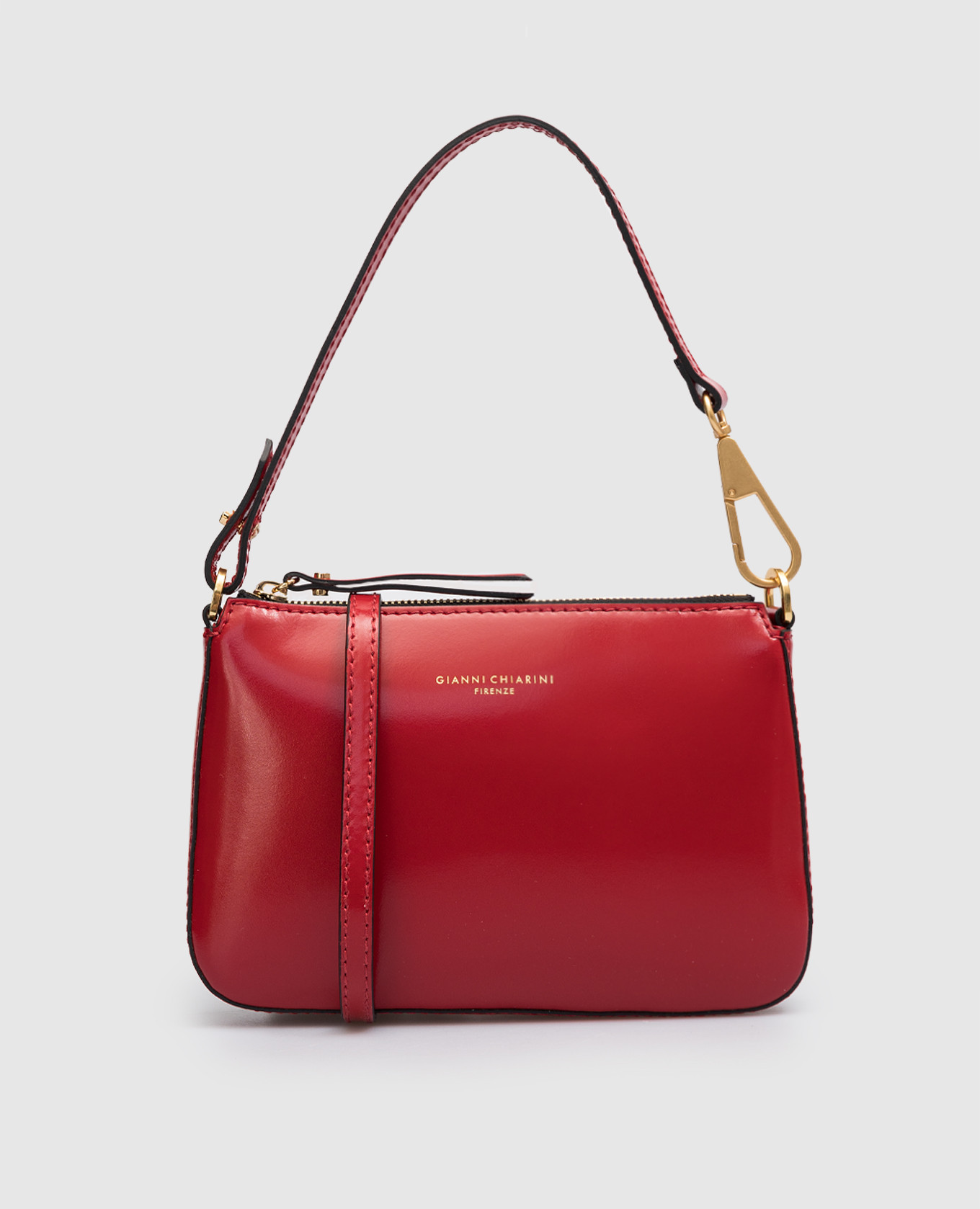 

Красная кожаная сумка кросс-боди BROOKE с логотипом, Красный, Сумки через плечо