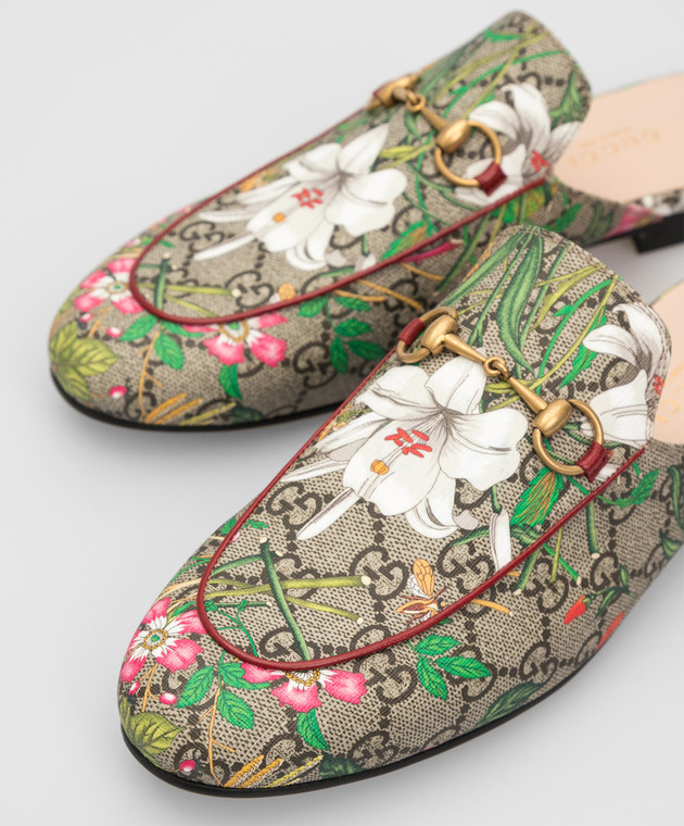 Gucci Бежевые кожаные мюли 432772HT540 изображение 5