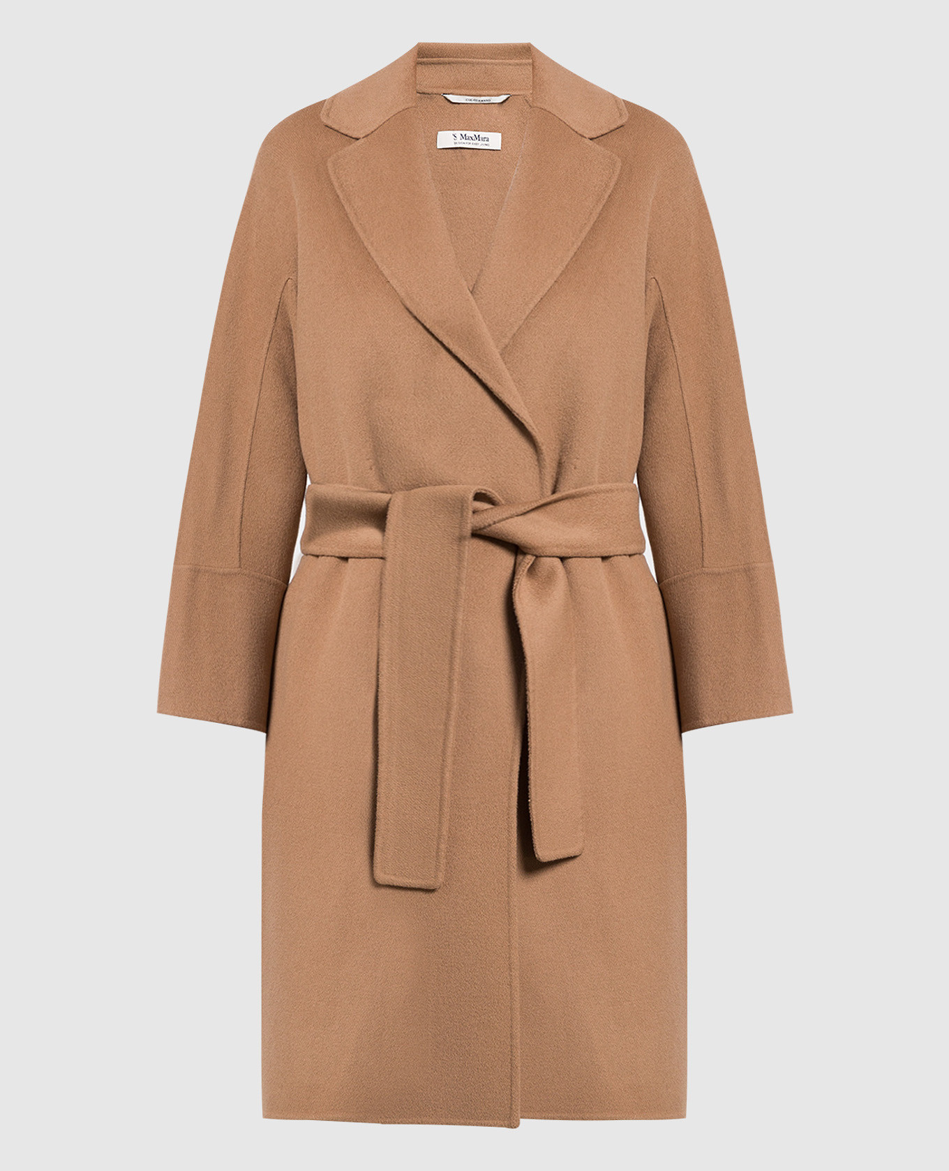 Brown wool wrap coat