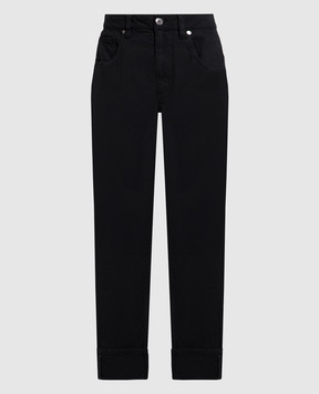 Brunello Cucinelli Черные джинсы с цепочкой мониль MPH43P5797