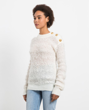 Balmain Білий джемпер з вовни та мохеру YF1KA031KC68