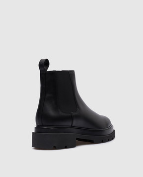 Santoni Черные кожаные челси WTEI70597GOMBLGA