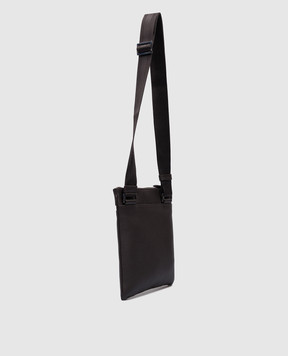 Canali Коричневая кожаная сумка через плечо с логотипом NA00134P226101