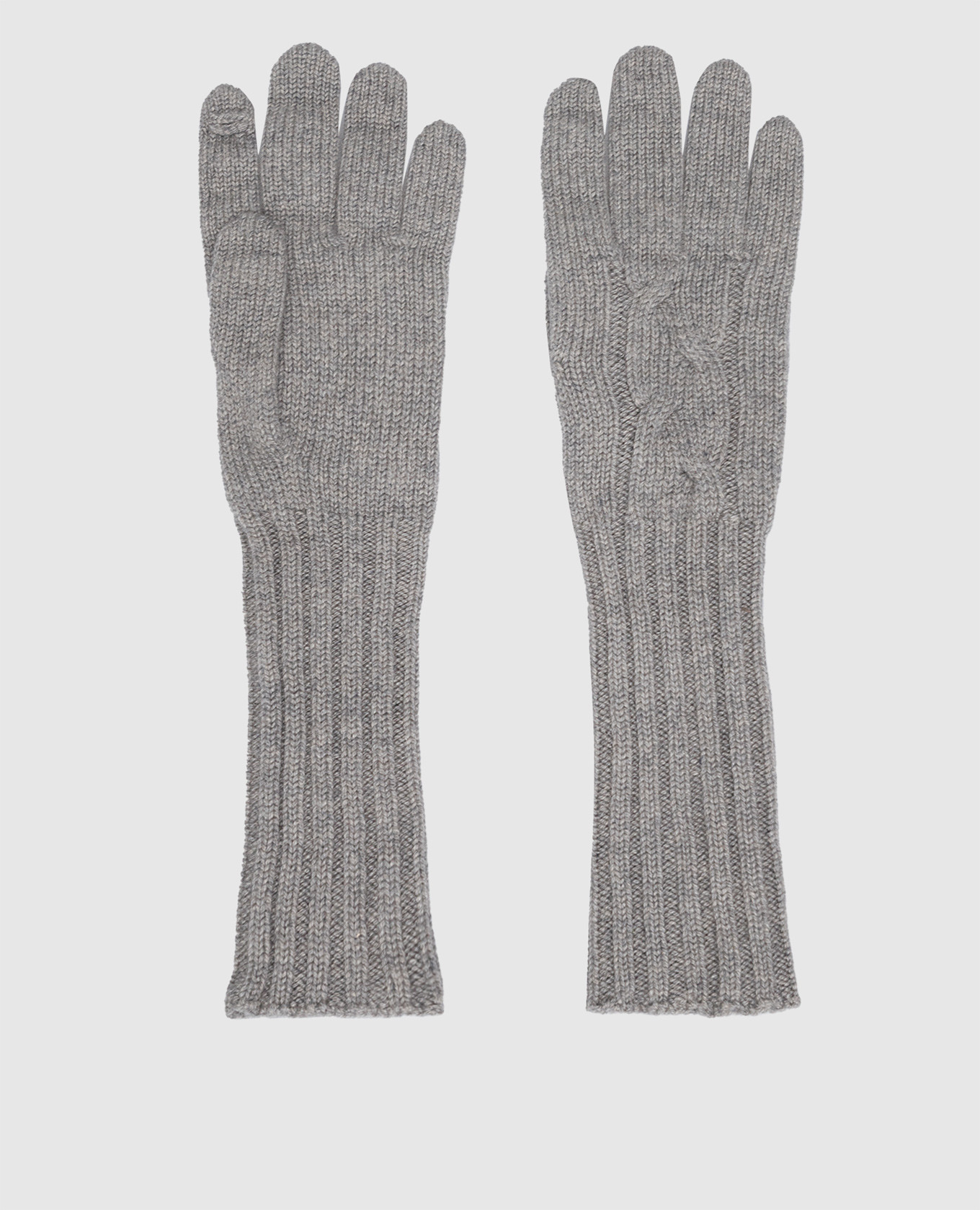 Серые перчатки My Gloves To Touch из кашемира