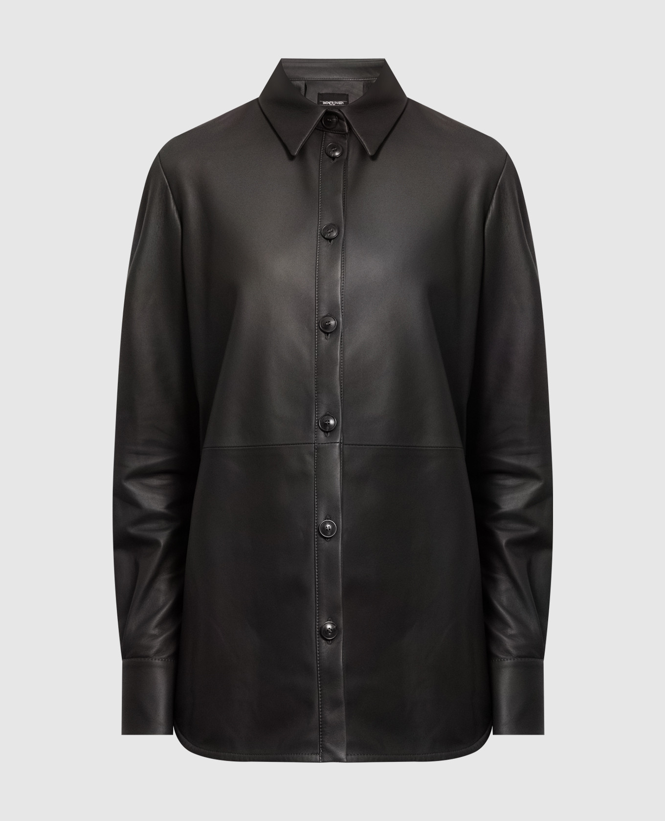 Leather black shirt