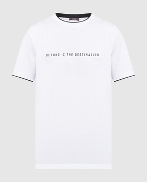 Peserico Белая футболка с принтом R55023J0Q2B2358