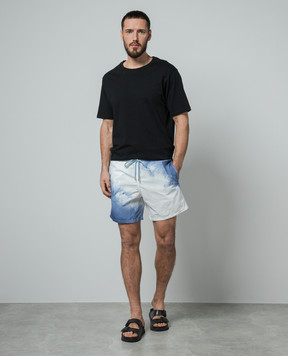Vilebrequin Белые шорты для плавания TIE&DYE MOOU3B15