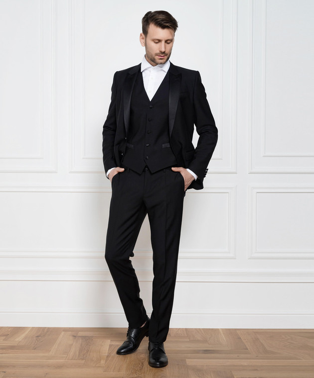 Dolce&Gabbana Black wool and silk suit GK2WMTFU2Z8 image 2