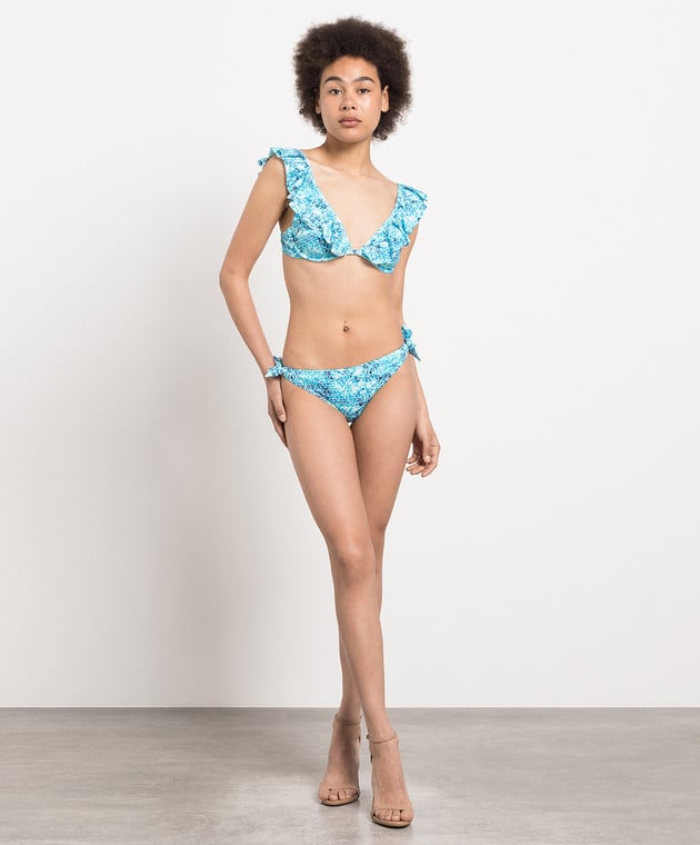 Vilebrequin Blue panties from the Flamme swimsuit in a print FLAU3H71 image 2