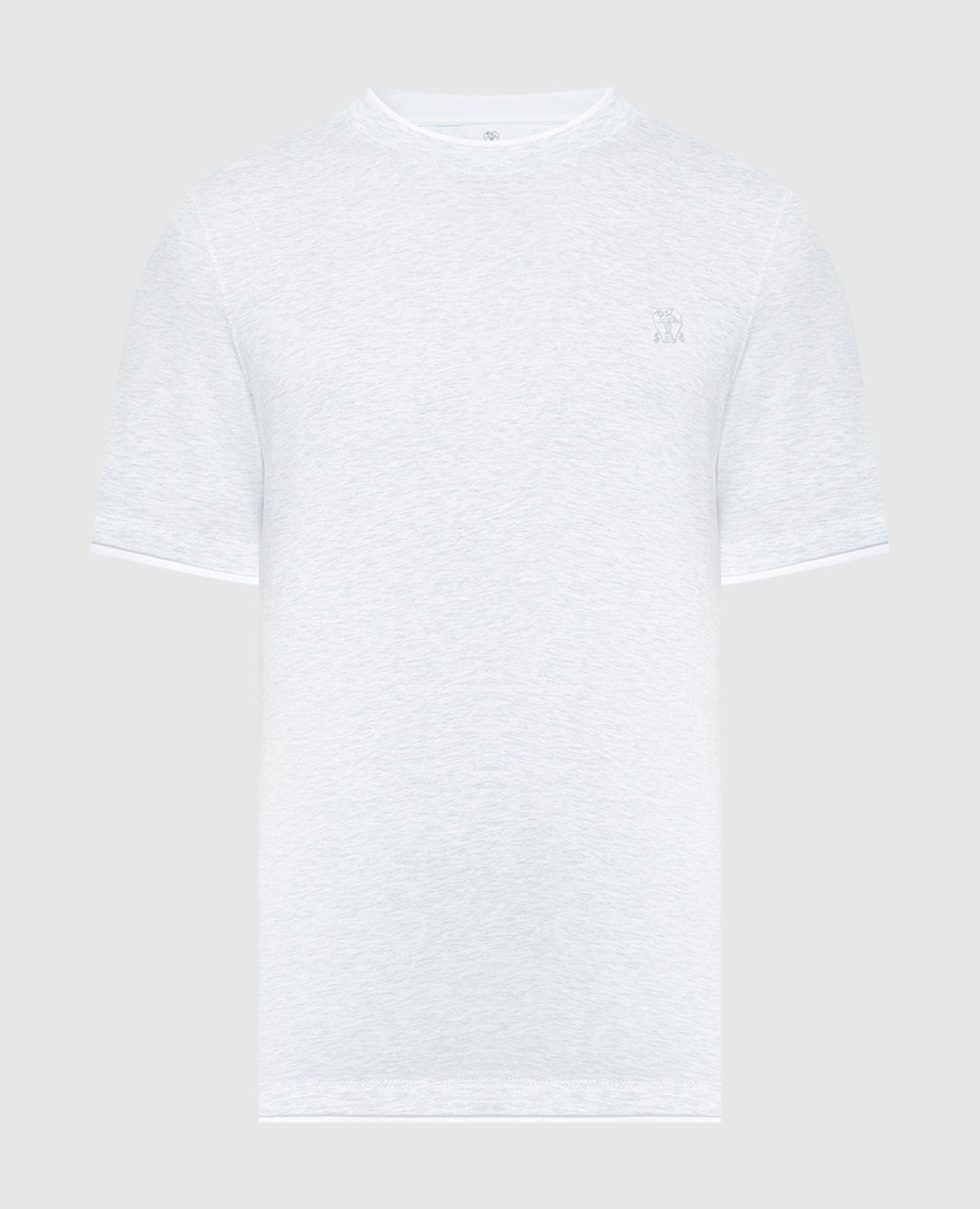 Gray melange t-shirt with logo