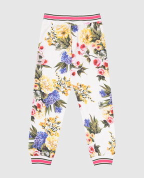 Dolce&Gabbana Дитячі білі джогери в квітковий принт L5JPB1HS7N4812+