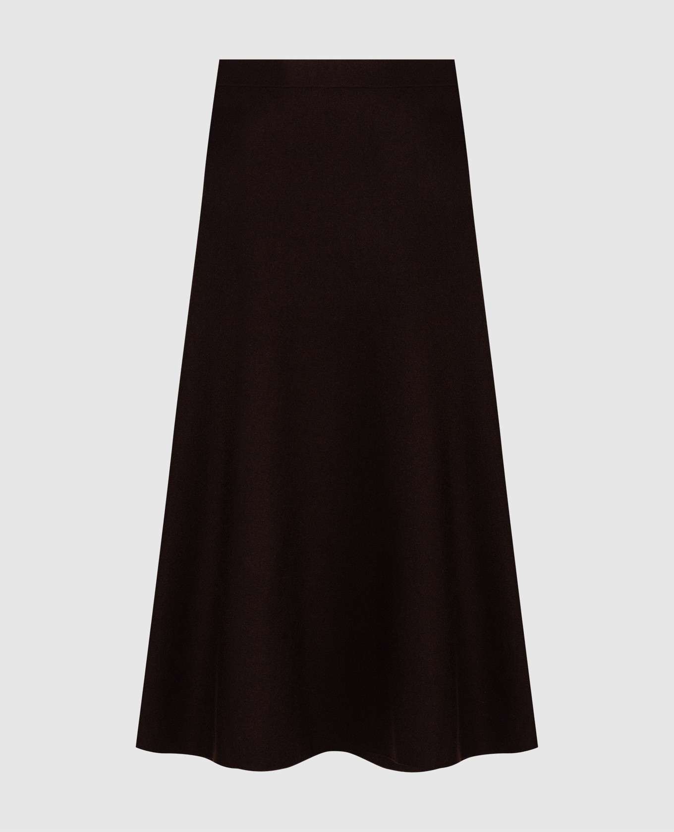 

Коричневая юбка Freddie из шерсти, кашемира и шелка., Коричневый, Юбки-а-силуэта