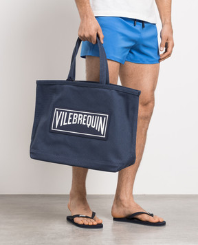 Vilebrequin Голубая пляжная сумка с логотипом Britbag BRGU3100