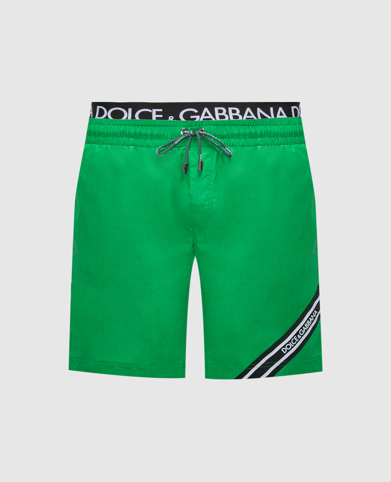 Green logo swim shorts