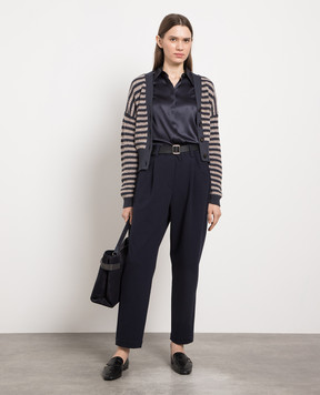 Brunello Cucinelli Синие брюки MPR24P7745