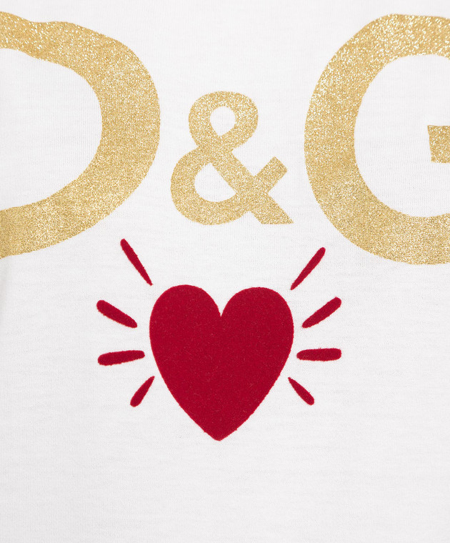 Dolce&Gabbana White t-shirt with DG print F8H32TG7TLB image 5