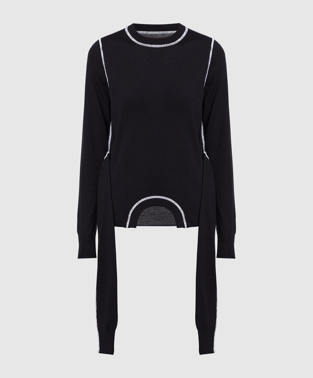Maison Margiela MM6 - Чорний джемпер з вовни S52HL0015S18290