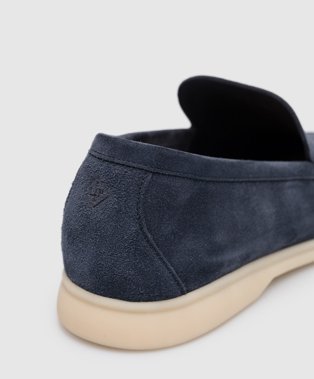 Loro Piana Синие замшевые слипперы Summer Walk FAE8124 изображение 5