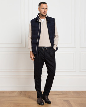 Brunello Cucinelli Чорні штани з вовни M038PE1740