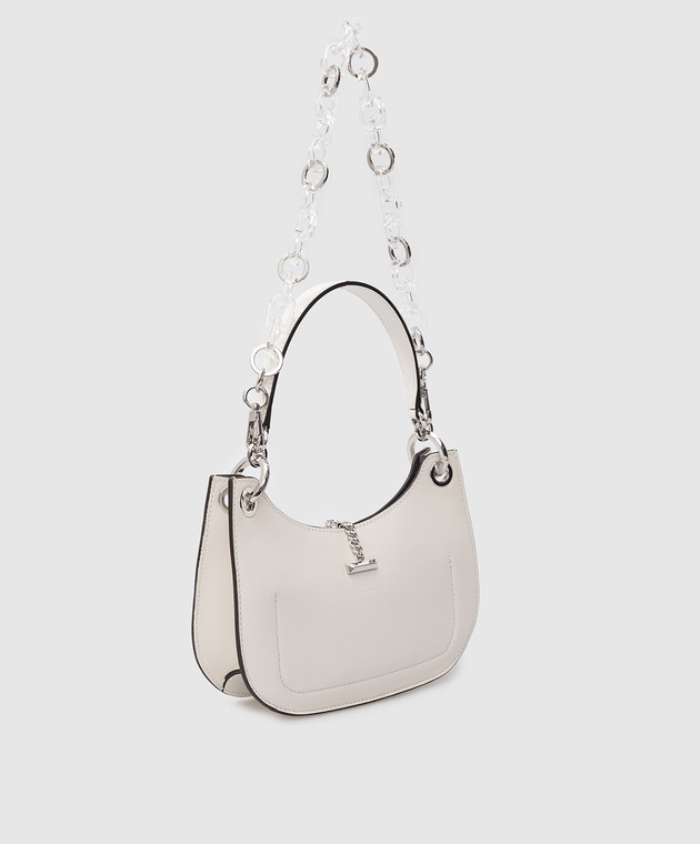 Jimmy Choo Молочная кожаная сумка-хобо Varenne с монограммой VARENNEHOBOSAQT изображение 3
