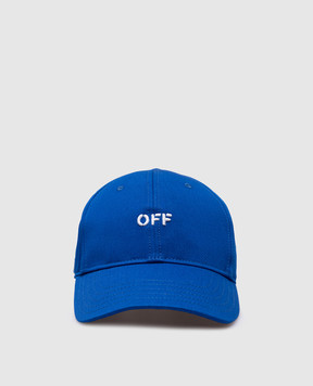 Off-White Синяя кепка с логотипом OWLB044F23FAB005