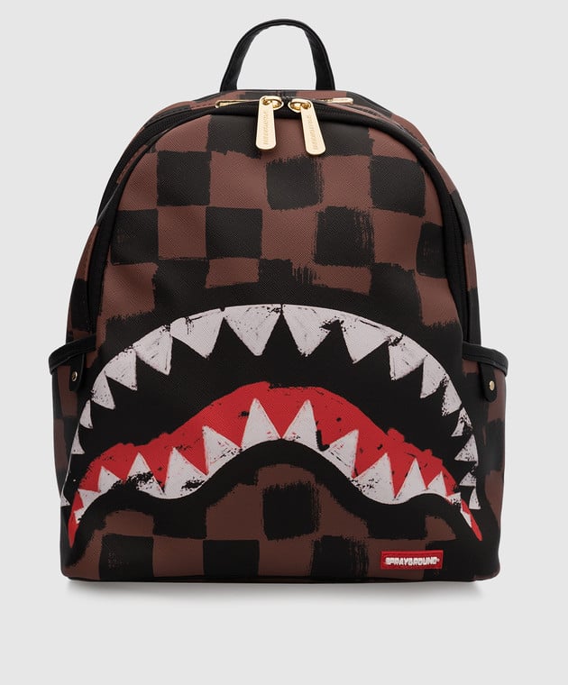 Sprayground - Sharks In Paris Vanquish Savage Kids Brown Backpack  910B5352NSZ - buy with Sweden delivery at Symbol