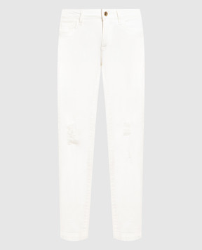 Dolce&Gabbana Белые джинсы-скини с прорехами FTAH7DG895T