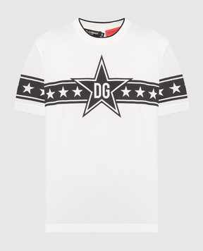 Dolce&Gabbana Белая футболка с принтом логотипа G8KDOTFI7K5