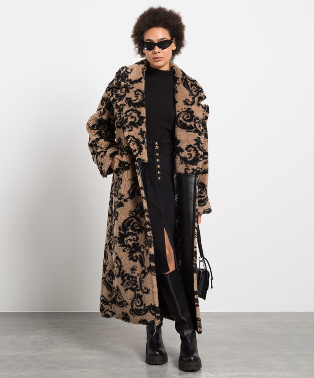 Versace Jeans Couture Brown coat in Tapestry Couture print 73HAT403U0007 изображение 2