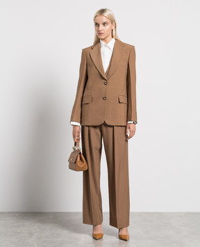 Victoria Beckham Коричневі штани 1323WTR004778A
