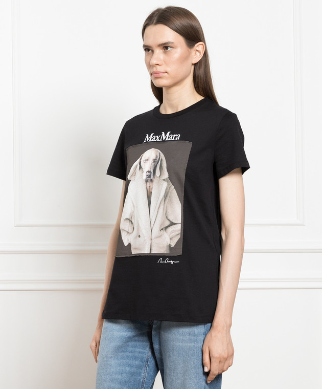 Max Mara - Black t-shirt with Wegman print VALIDO buy at Symbol
