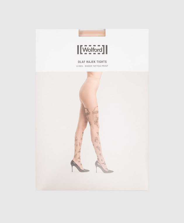 Wolford - Nude 8 Olaf Hajek 8 den beige tights with tattoo print 10286 -  buy with Bulgaria delivery at Symbol