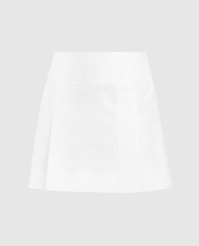Dolce&Gabbana Белая юбка мини в узор монограммы DG F4CEATFJTBP