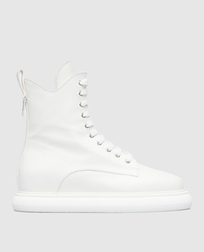 The Attico Белые кожаные ботинки Selene 227WS443L019