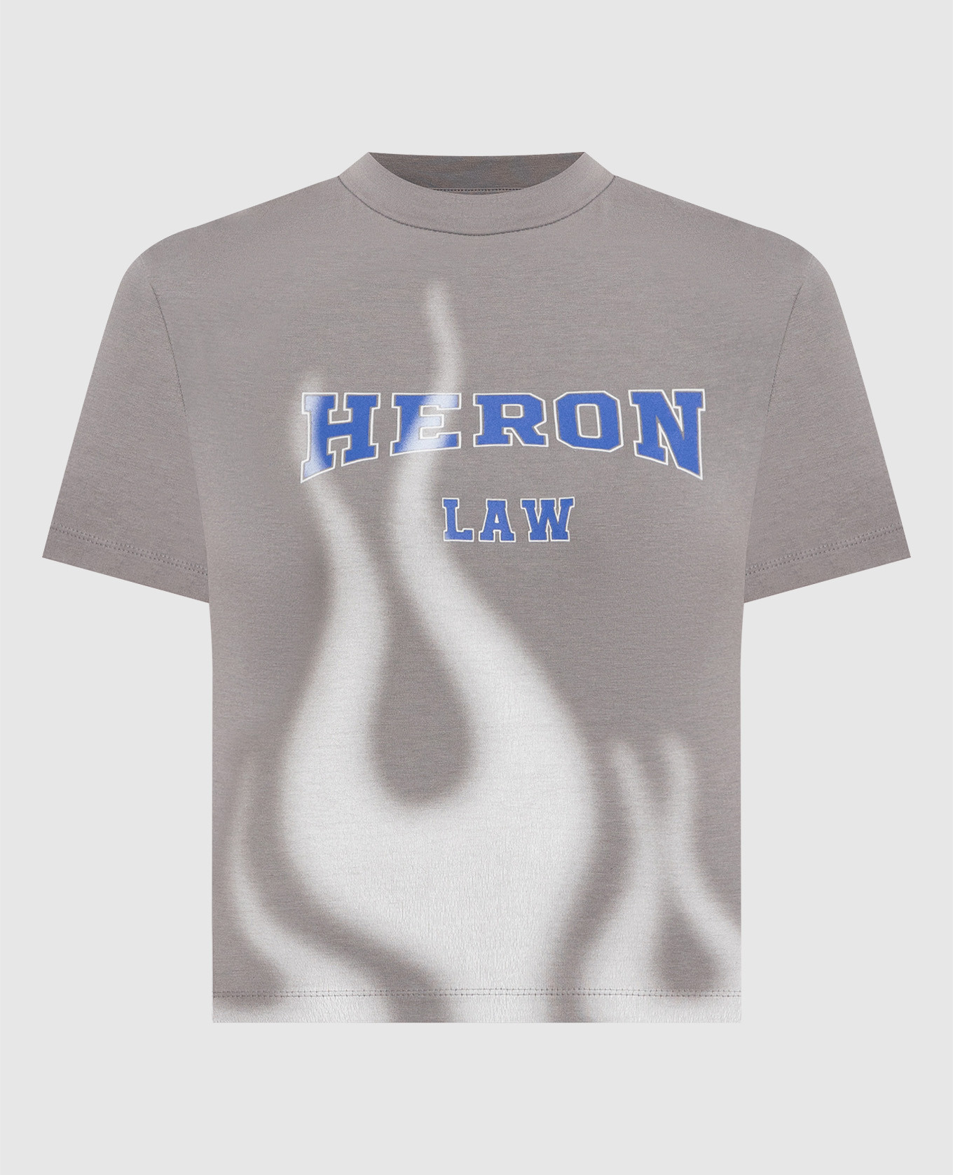 Gray T-shirt with Law Flames print