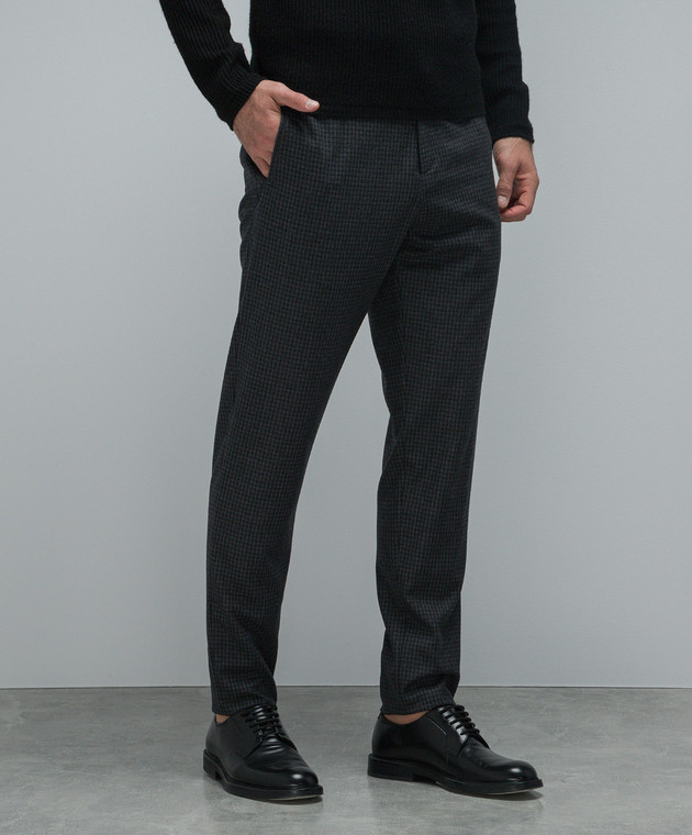 Marco Pescarolo Chiaiam gray check wool trousers CHIAIAM48PR4 image 3