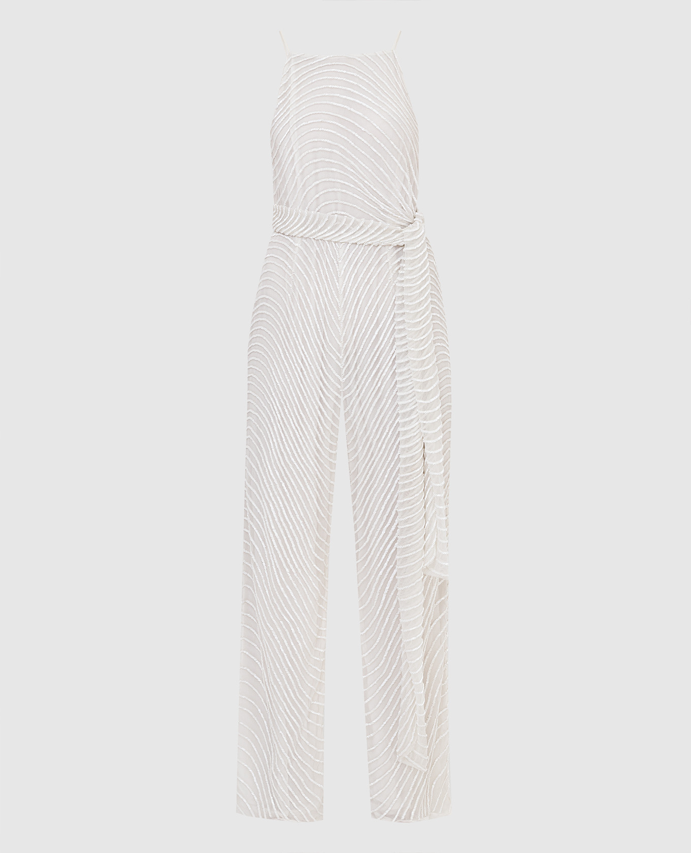 Light beige Axton jumpsuit with beads