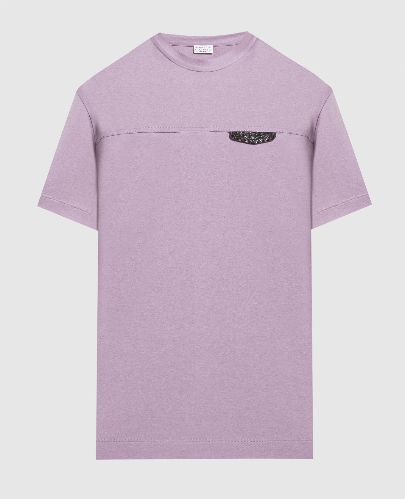 Purple t-shirt with monil chain