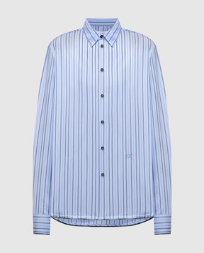 Off-White Голубая рубашка в полоску OMGE024F23FAB004