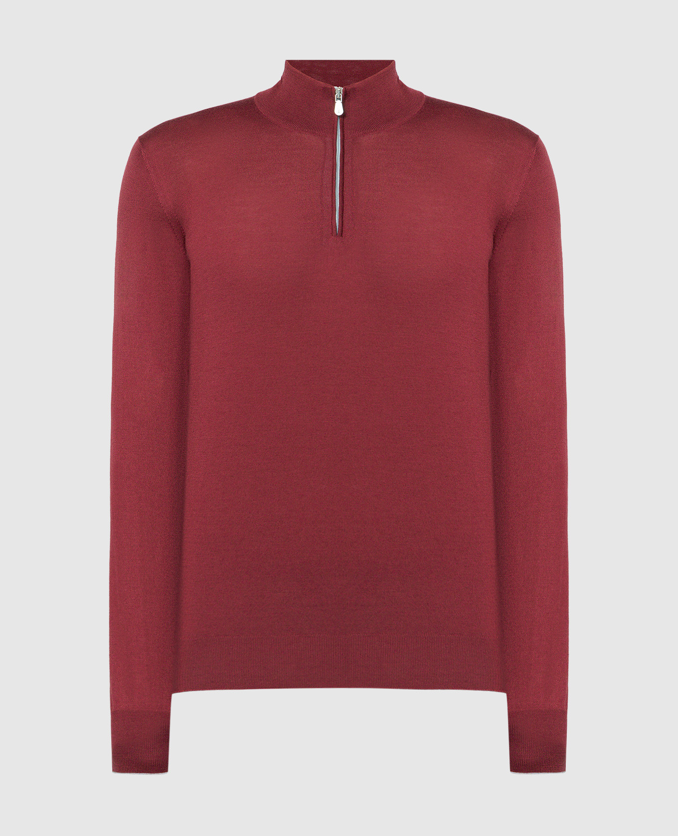 Burgundy wool and cashmere jumper