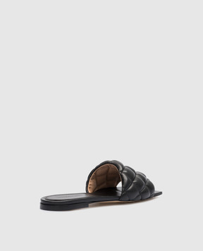 Bottega Veneta Черные шлепанцы с простежкой 627710VBRR0