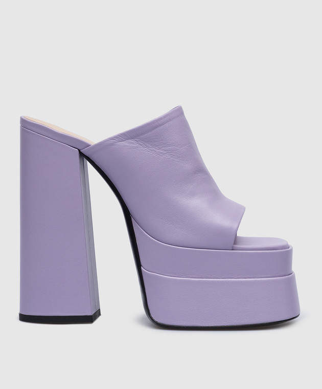 Babe Pay Pls Purple leather mules 2249073883