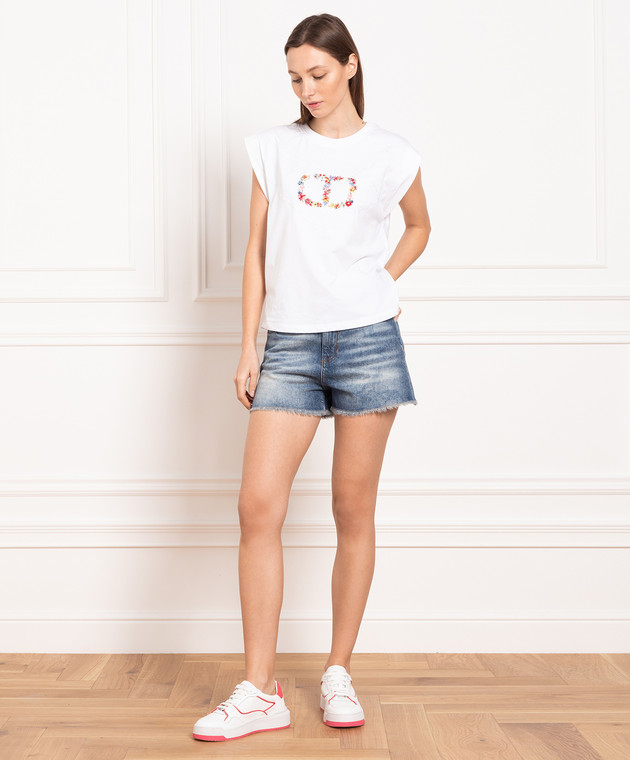 Twinset White T-shirt with embroidery 231TP217B изображение 2