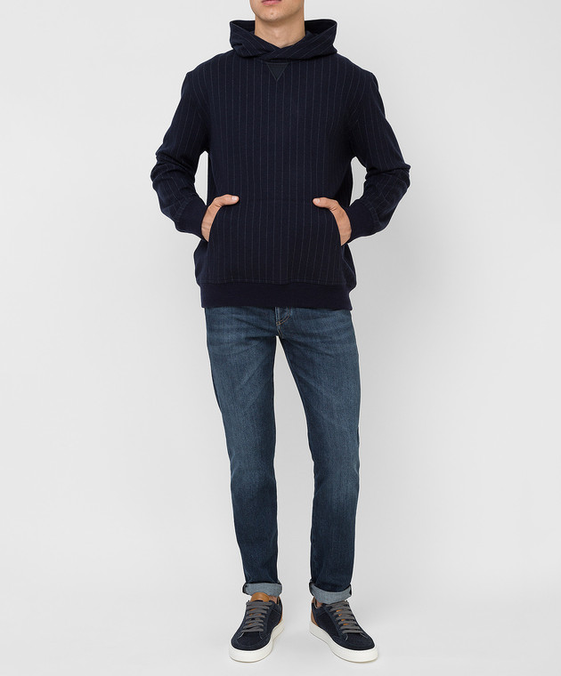Brunello Cucinelli Темно-синее худи M0T789080G изображение 2